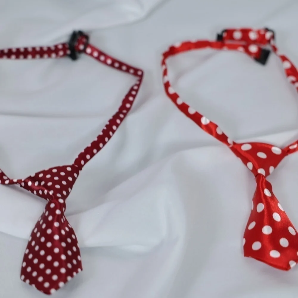 🅽🅴🆆 polka dot adjustable dog tie cat pet tie, funny pet ties dog cat clothing
